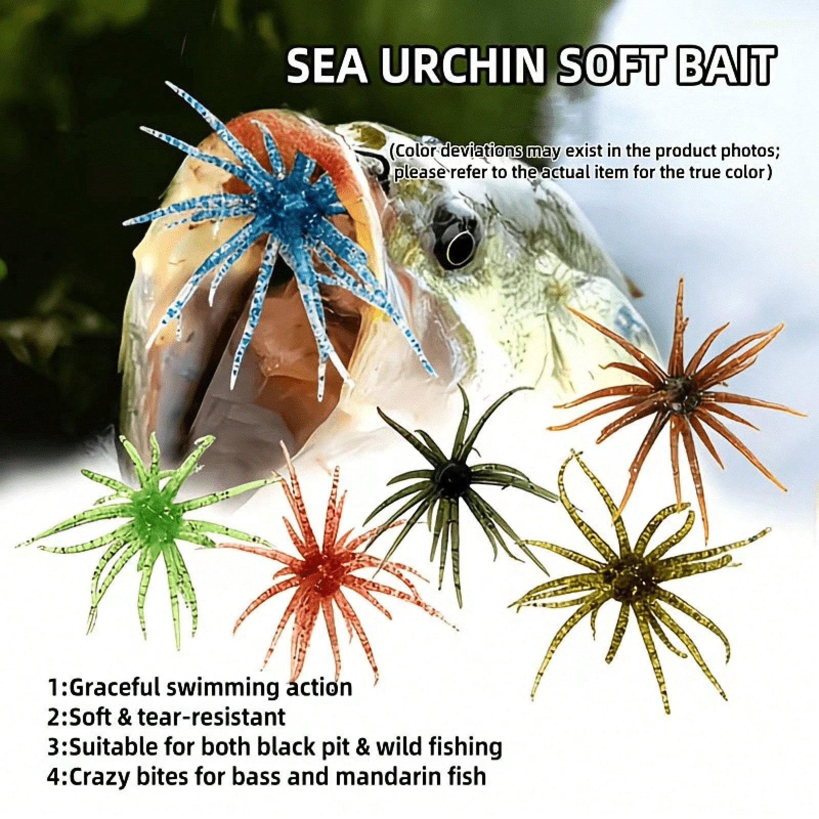 6 Iscas Macias de Ouriço-do-Ma - Fishing Lure Topwater avaliação e preço