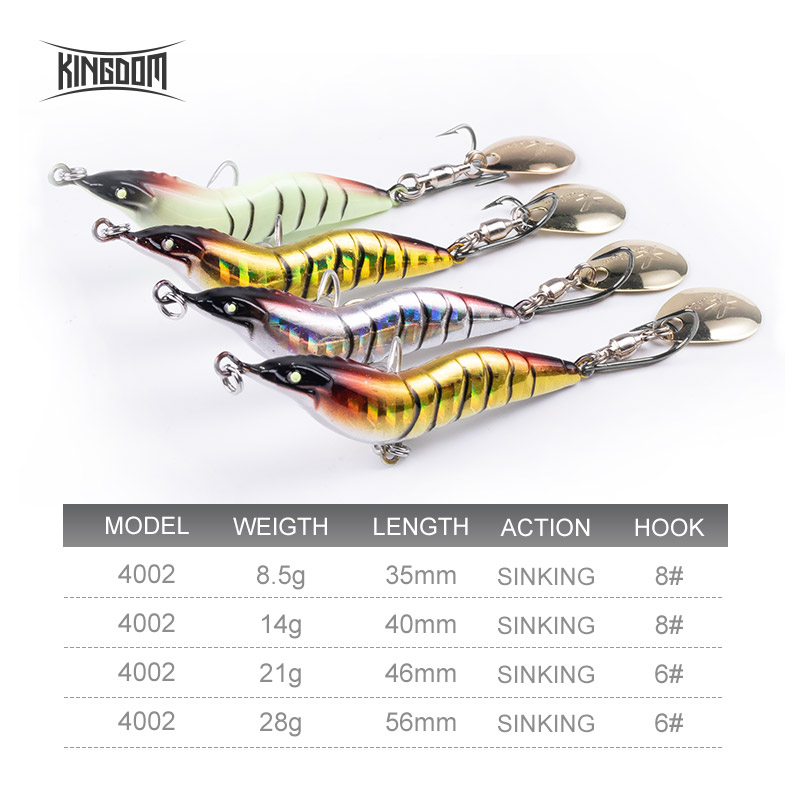 Isca de Pesca de Camarão KINGD - Fishing Lure Blade Bait avaliação e preço