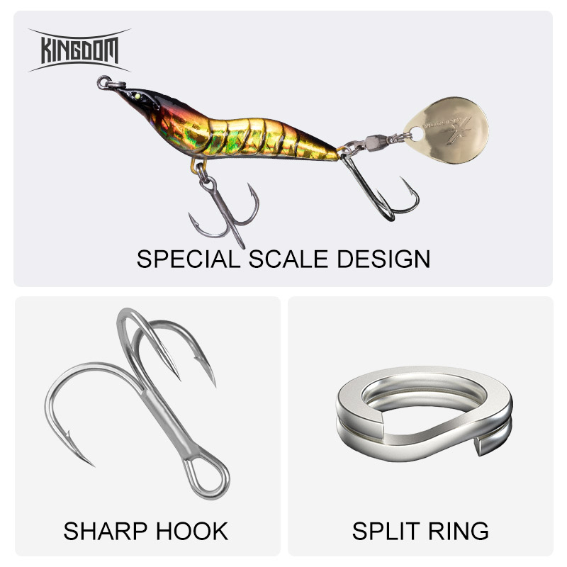Isca de Pesca de Camarão KINGD - Fishing Lure Blade Bait avaliação e preço